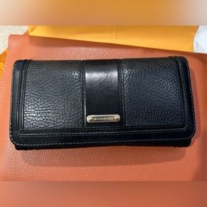 Authentic Burberry Wallet black leather